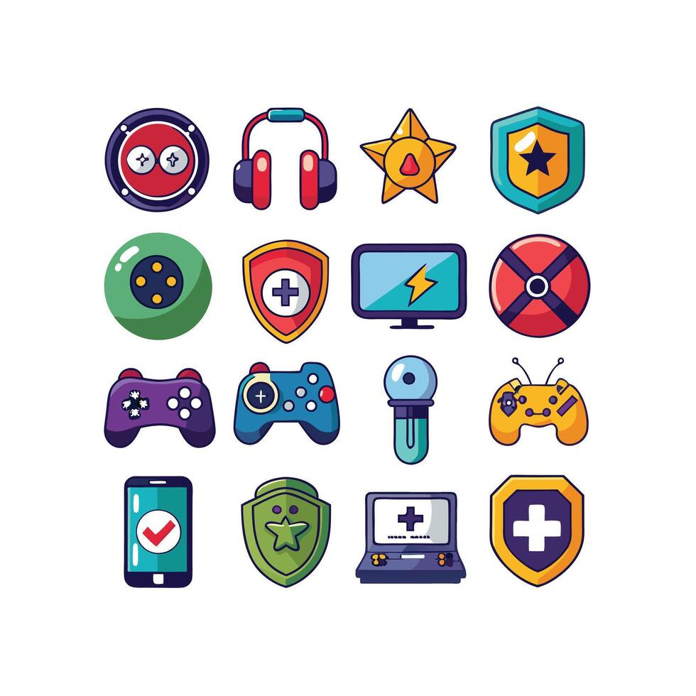 Gaming Icon Set IllustrationGaming Icon Set Illustration vector
