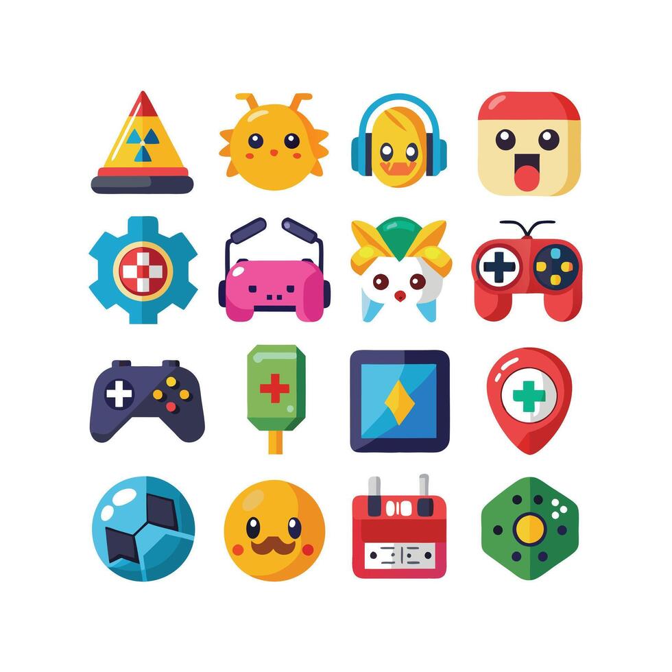 Gaming Icon Set Illustration vector