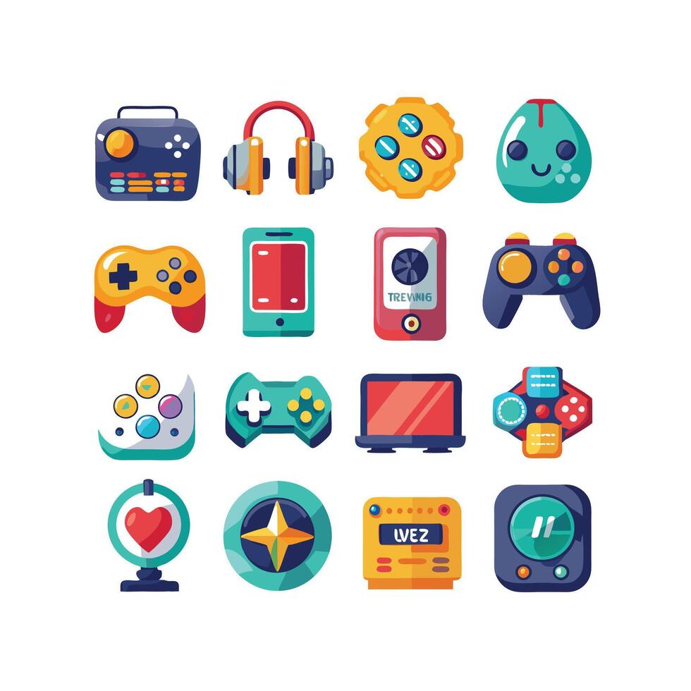 Gaming Icon Set Illustration vector