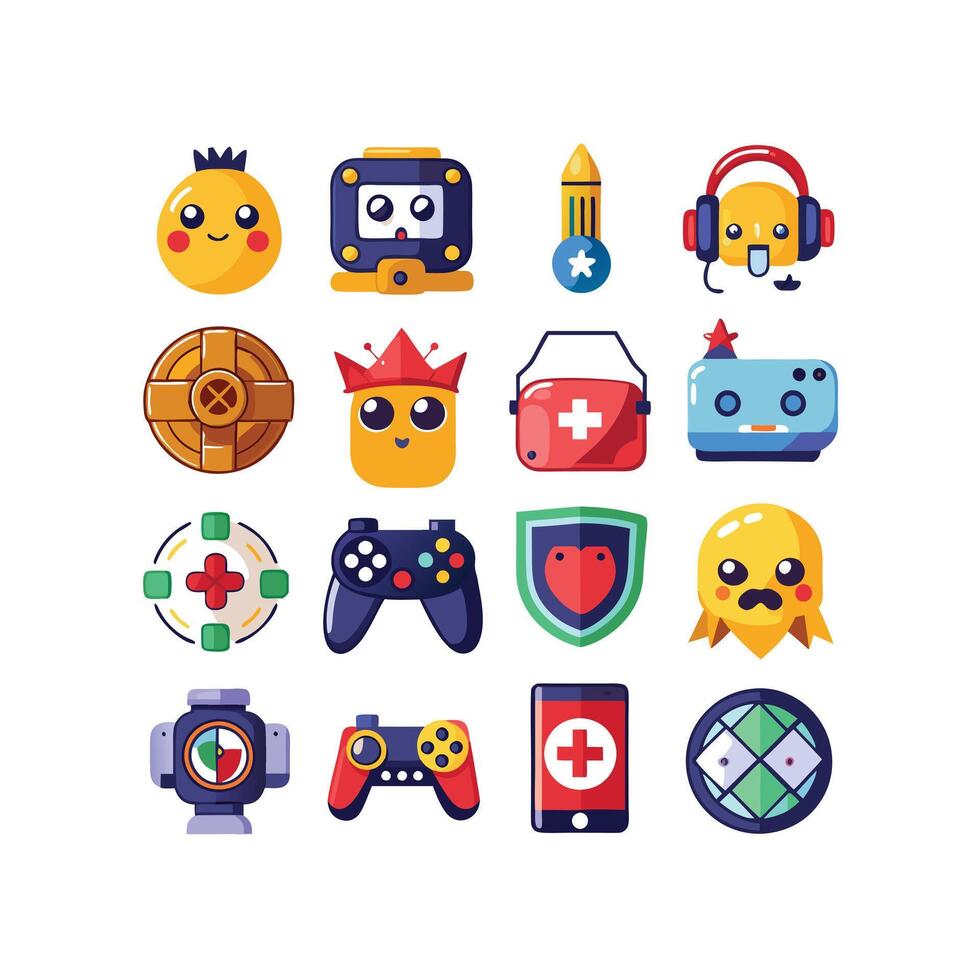 Gaming Icon Set Illustration vector