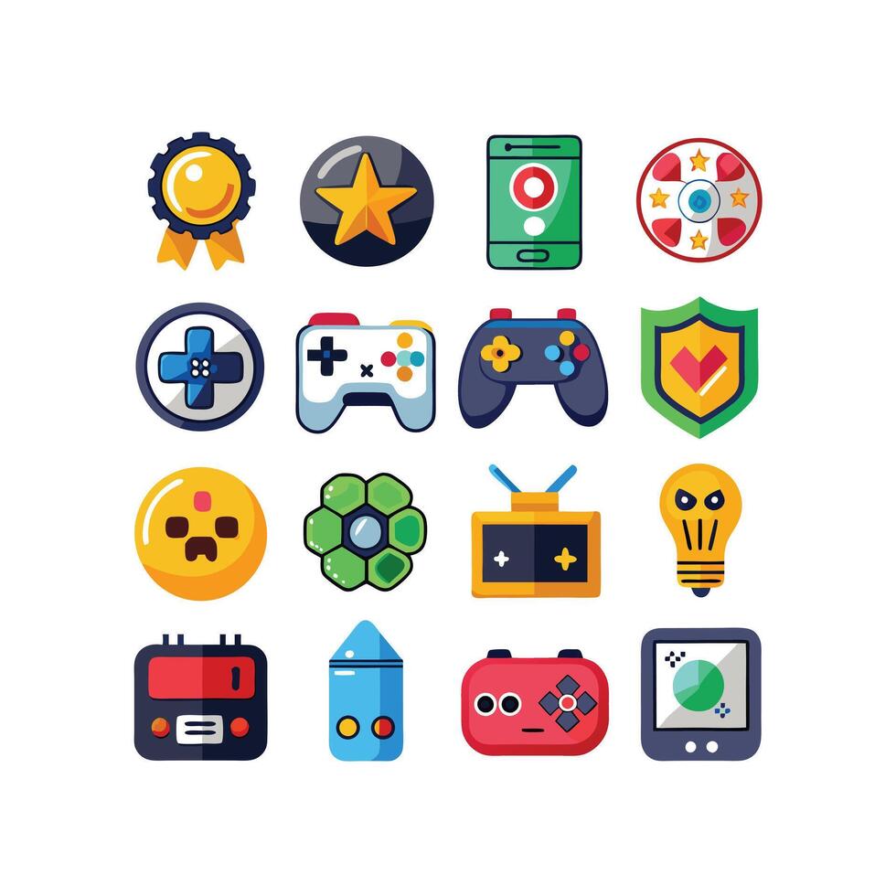 Gaming Icon Set Illustration vector