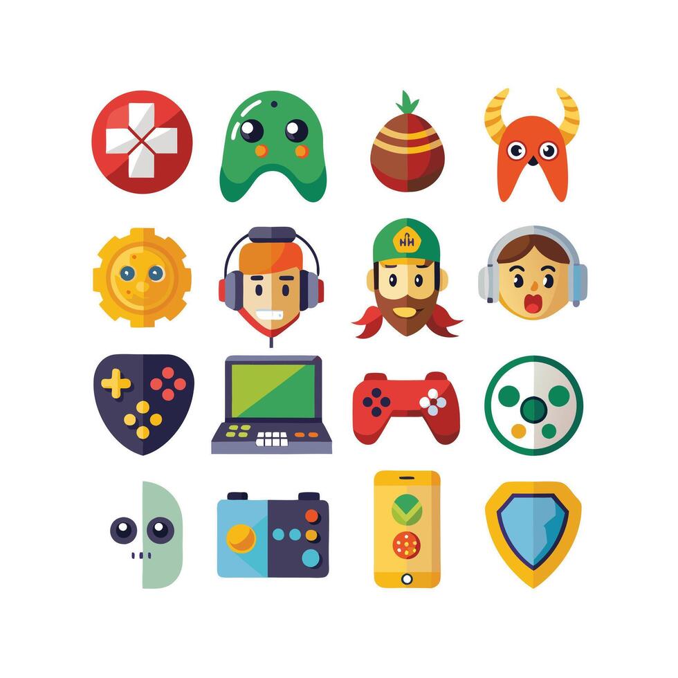Gaming Icon Set Illustration vector