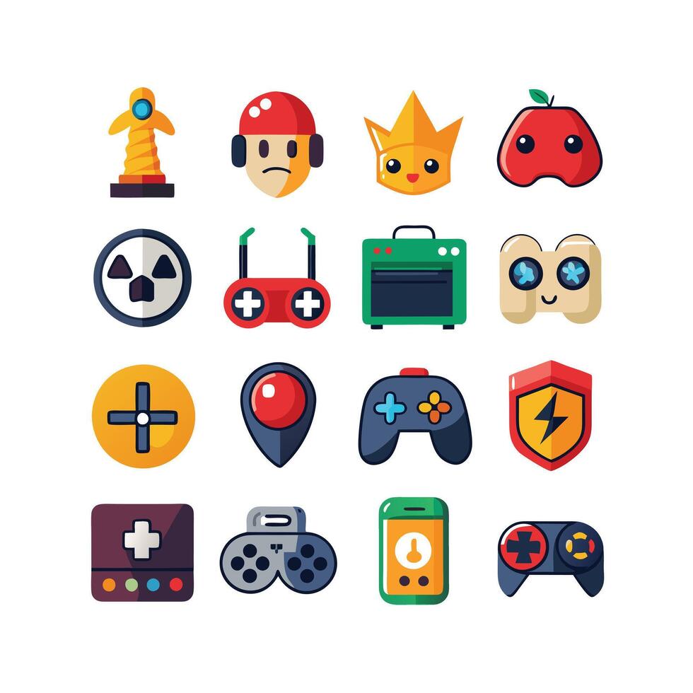 Gaming Icon Set Illustration vector