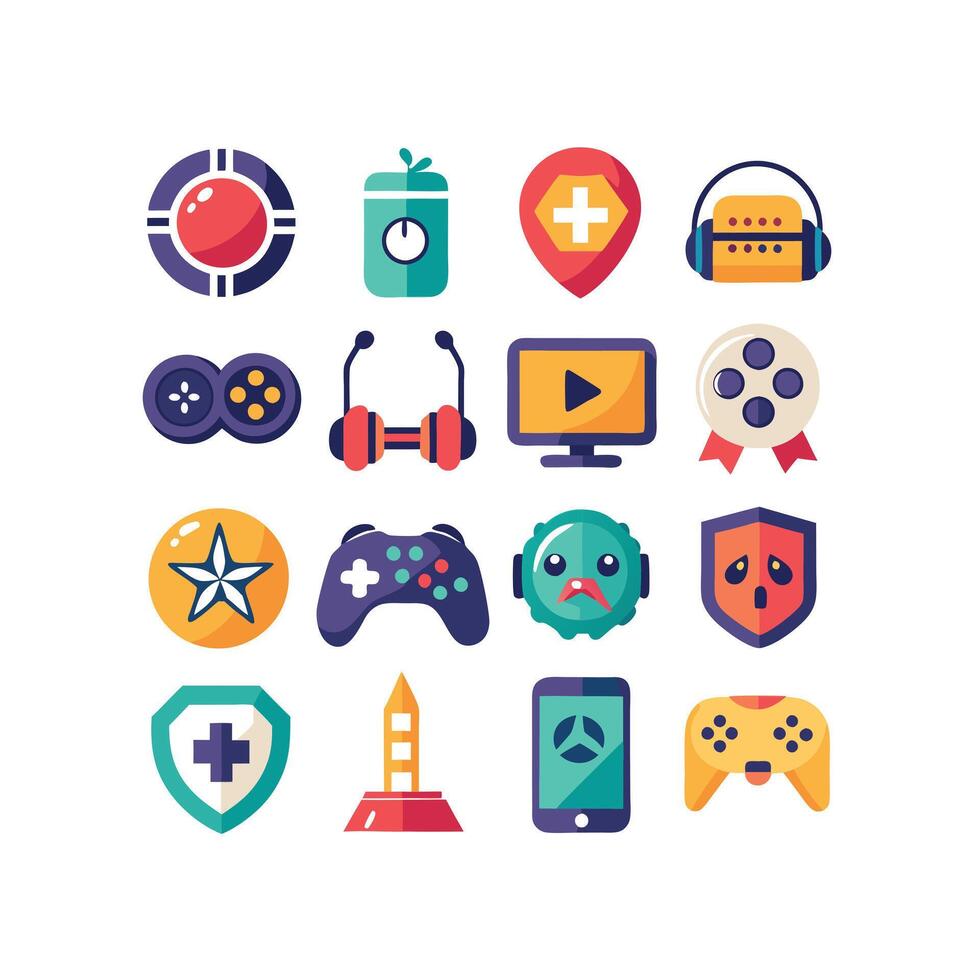 Gaming Icon Set IllustrationGaming Icon Set Illustration vector