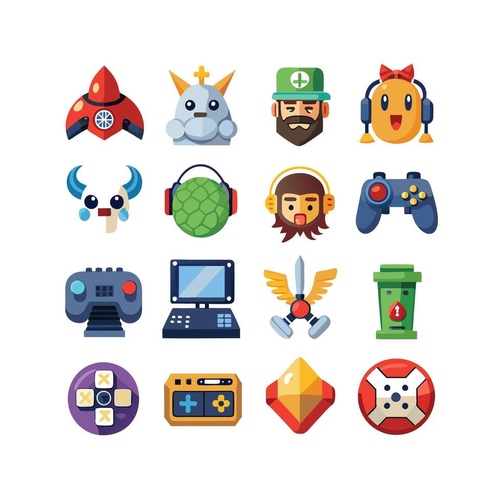Gaming Icon Set IllustrationGaming Icon Set Illustration vector
