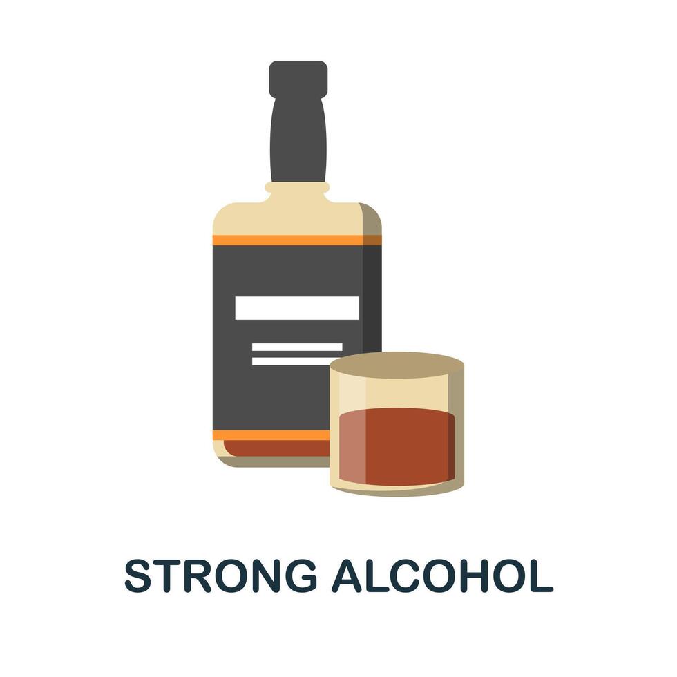 Strong Alcohol flat icon. Color simple element from wild west collection. Creative Strong Alcohol icon for web design, templates, infographics and more vector