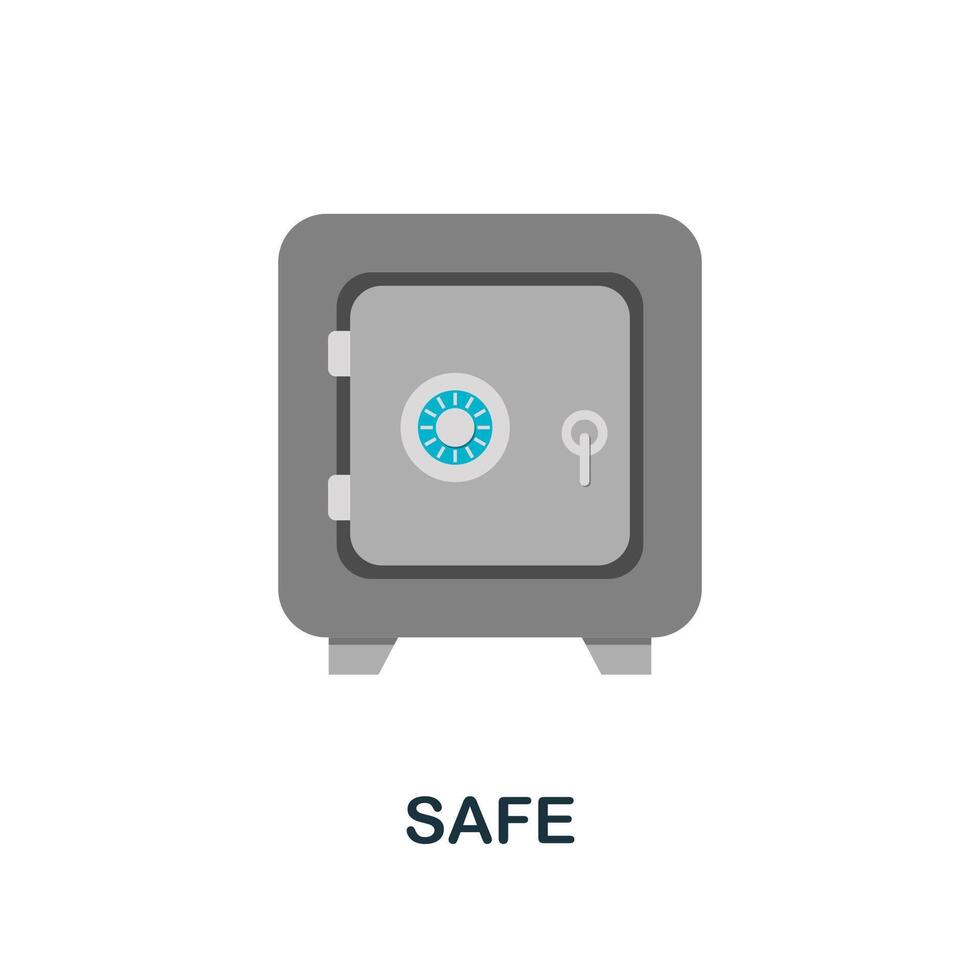Safe flat icon. Color simple element from wild west collection. Creative Safe icon for web design, templates, infographics and more vector