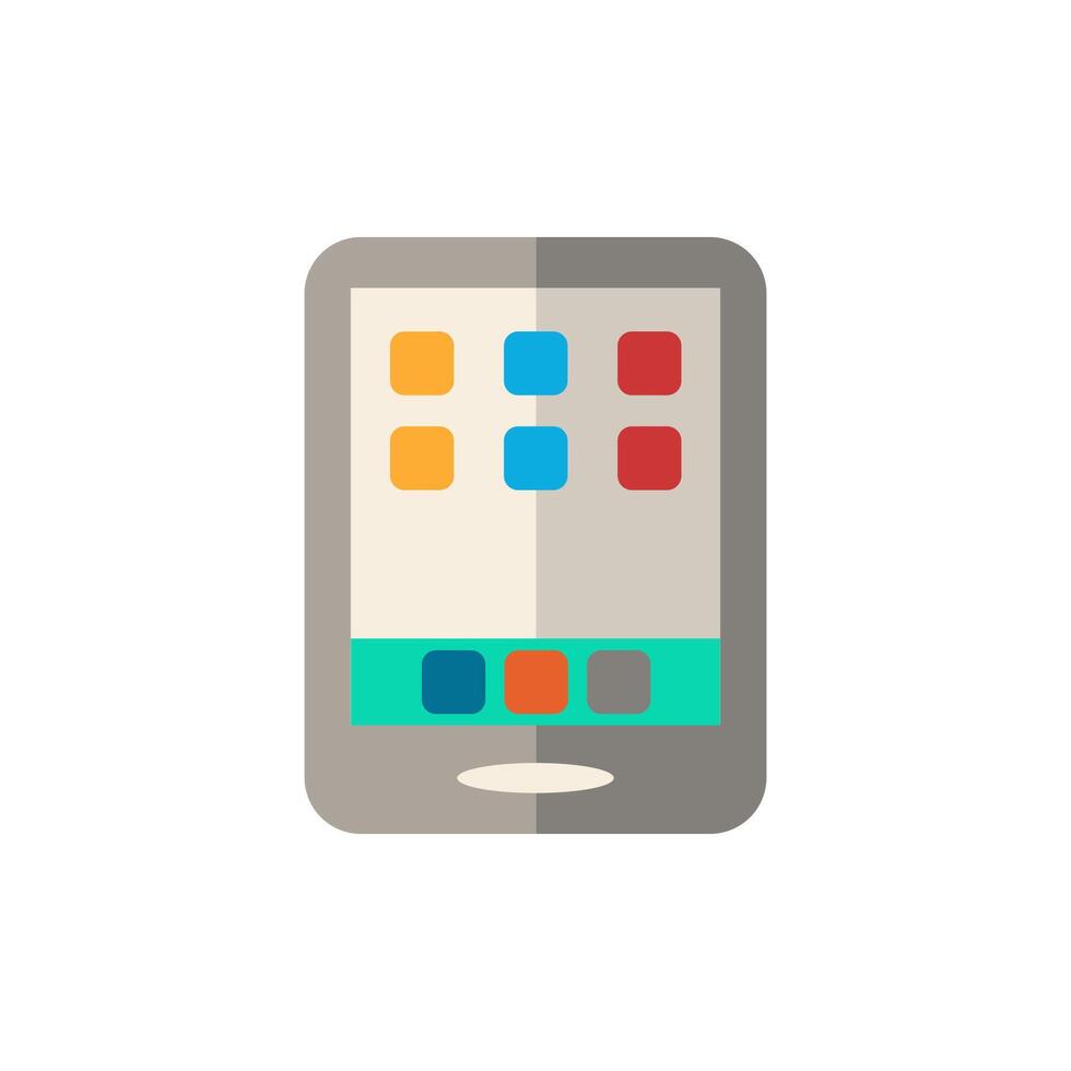 Tablet Computer flat icon. Color simple element from wearable devices collection. Creative Tablet Computer icon for web design, templates, infographics and more vector