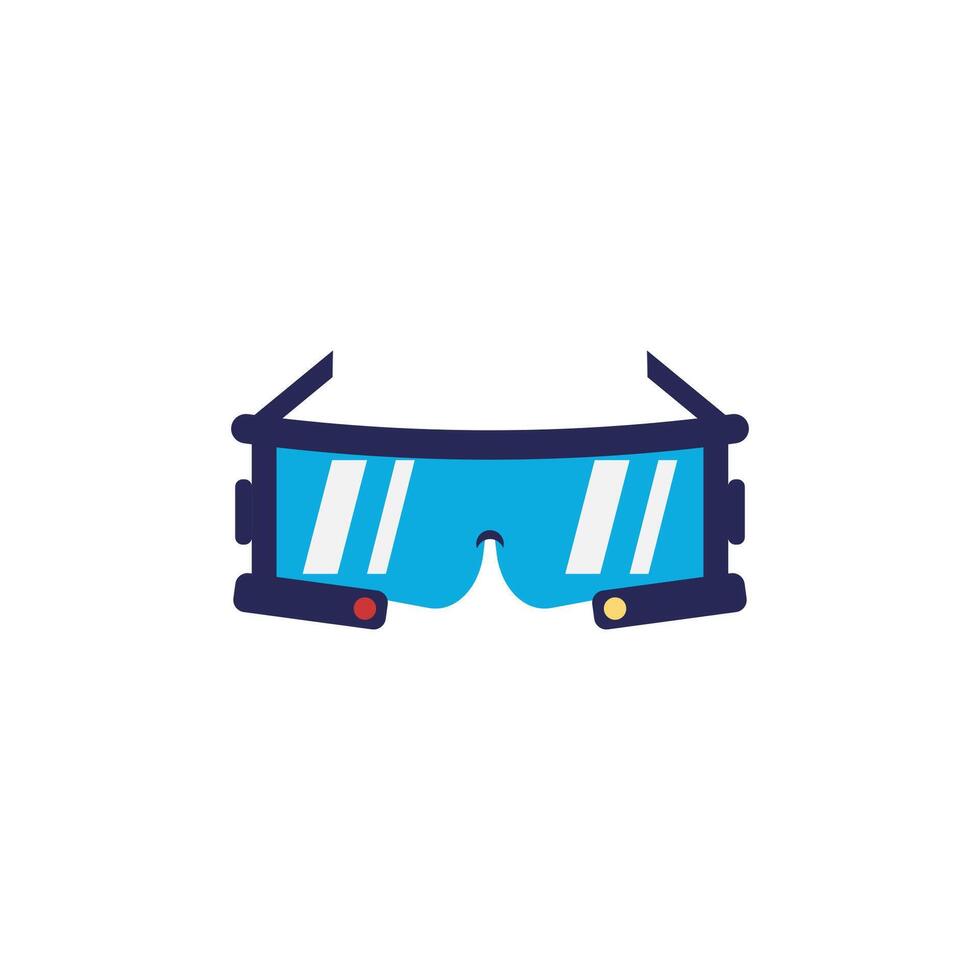 Smart Glass flat icon. Color simple element from wearable devices collection. Creative Smart Glass icon for web design, templates, infographics and more vector