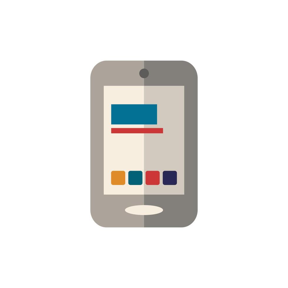 Smartphone flat icon. Color simple element from wearable devices collection. Creative Smartphone icon for web design, templates, infographics and more vector