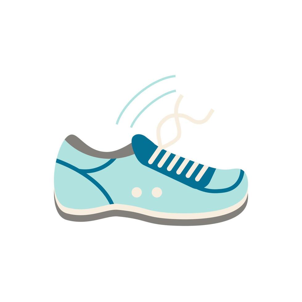 Smart Sneakers flat icon. Color simple element from wearable devices collection. Creative Smart Sneakers icon for web design, templates, infographics and more vector
