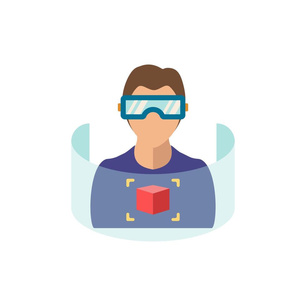 Augmented Reality Glass flat icon. Color simple element from wearable devices collection. Creative Augmented Reality Glass icon for web design, templates, infographics and more vector