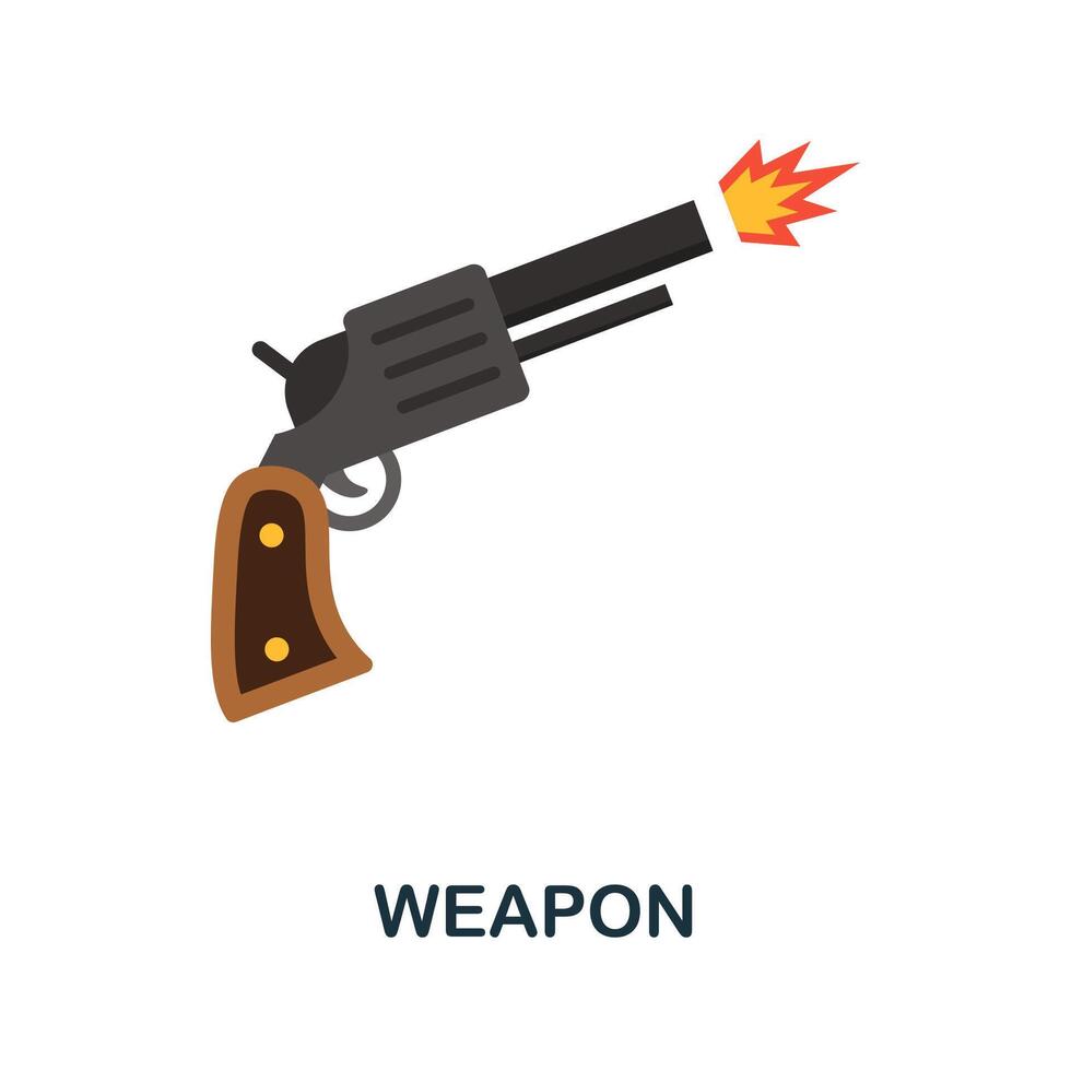 Weapon flat icon. Color simple element from weapon collection. Creative Weapon icon for web design, templates, infographics and more vector