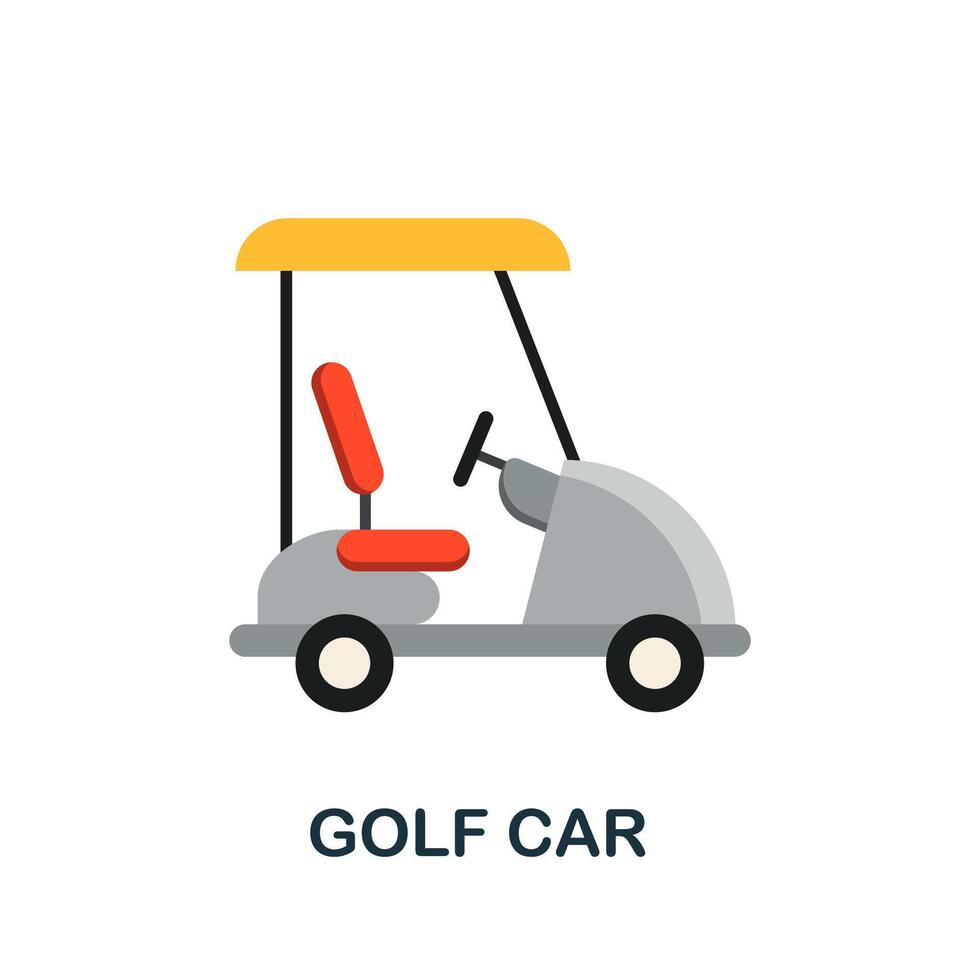 Golf Car icon. Flat sign element from transport collection. Creative Golf Car icon for web design, templates, infographics and more vector