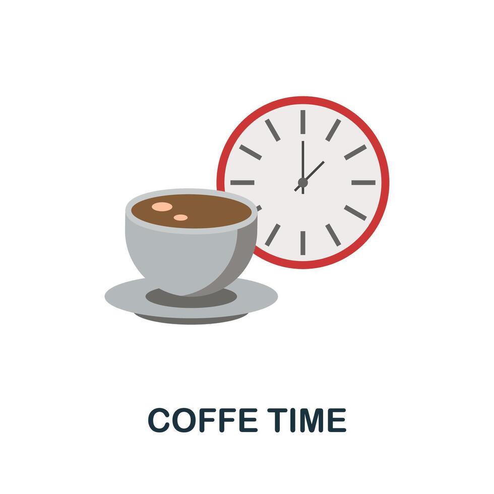 Coffe Time icon. Flat sign element from time management collection. Creative Coffe Time icon for web design, templates, infographics and more vector