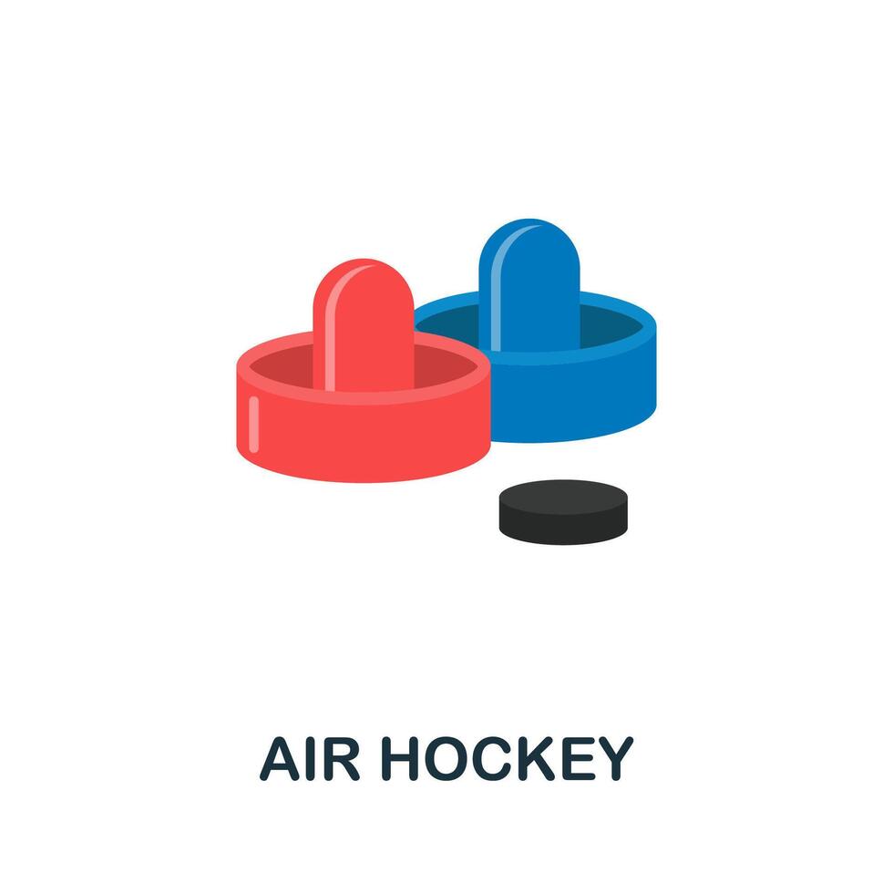 Air Hockey icon. Flat sign element from table games collection. Creative Air Hockey icon for web design, templates, infographics and more vector