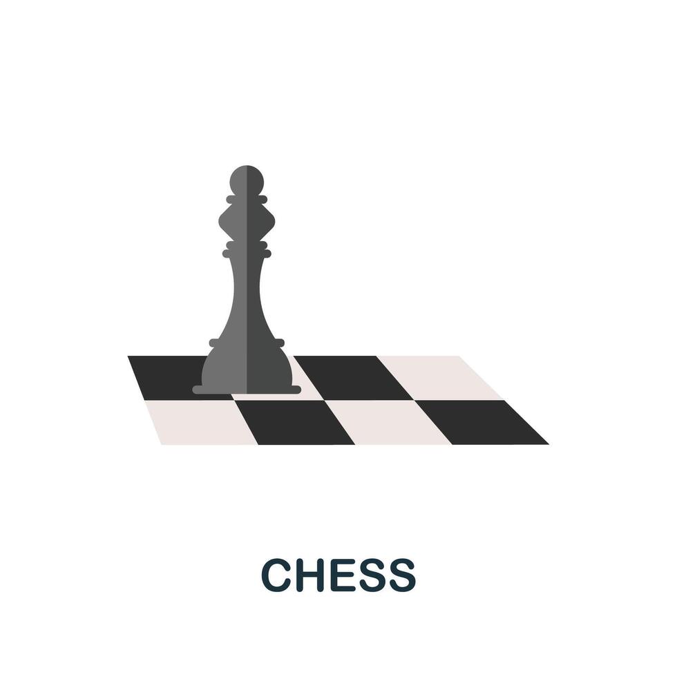 Chess icon. Flat sign element from table games collection. Creative Chess icon for web design, templates, infographics and more vector