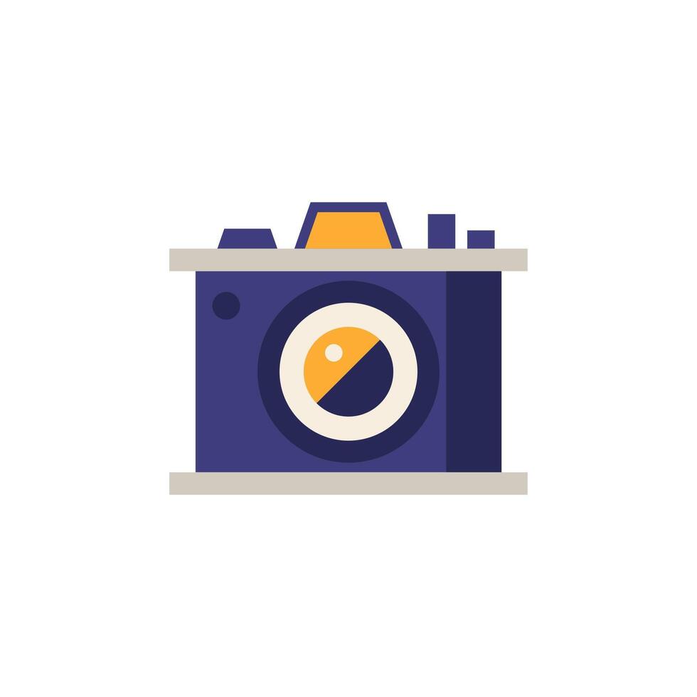 Camera flat icon. Color simple element from summer tourism collection. Creative Camera icon for web design, templates, infographics and more vector