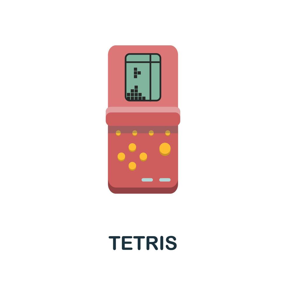 Tetris icon. Flat sign element from table games collection. Creative Tetris icon for web design, templates, infographics and more vector