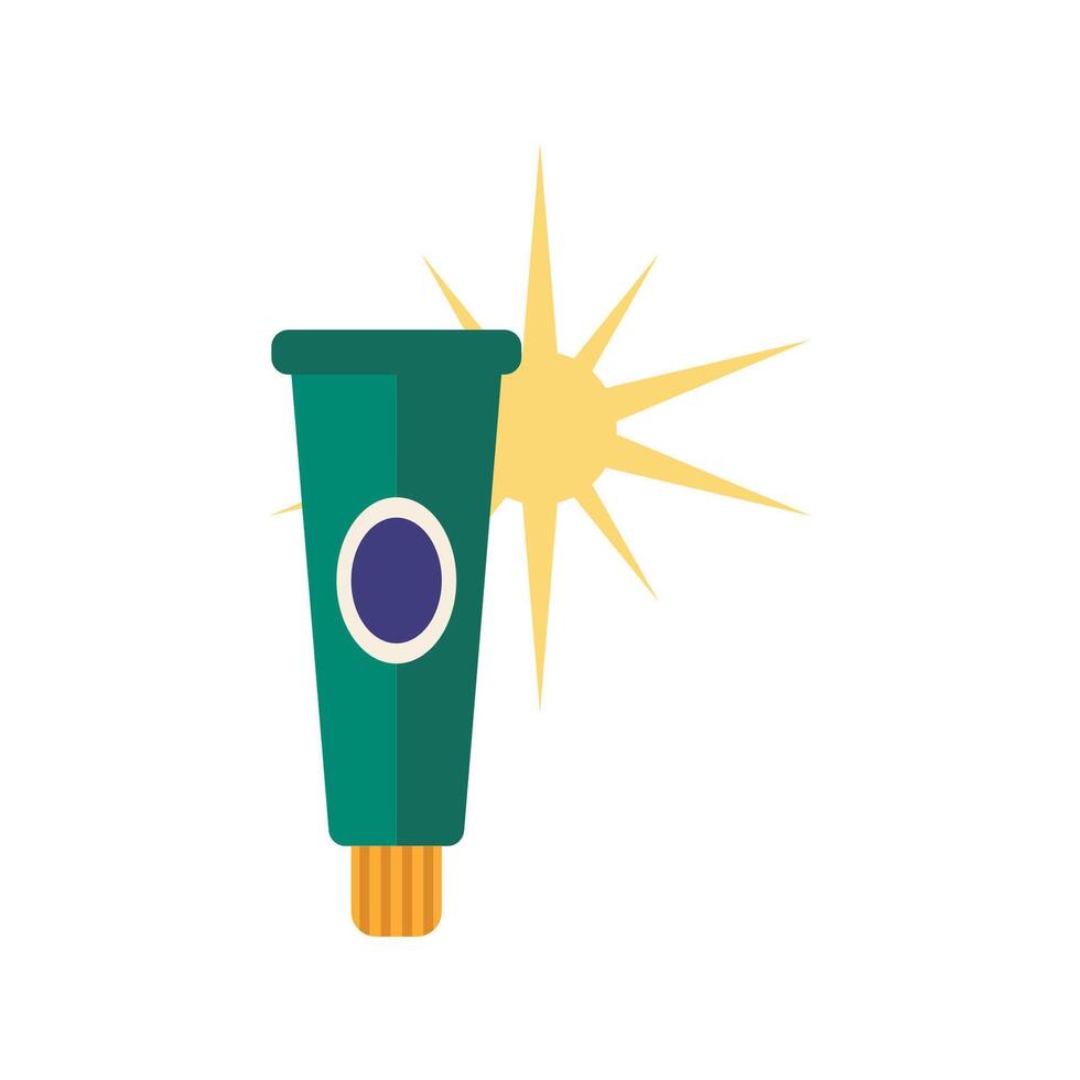 Sunscreen flat icon. Color simple element from summer tourism collection. Creative Sunscreen icon for web design, templates, infographics and more vector