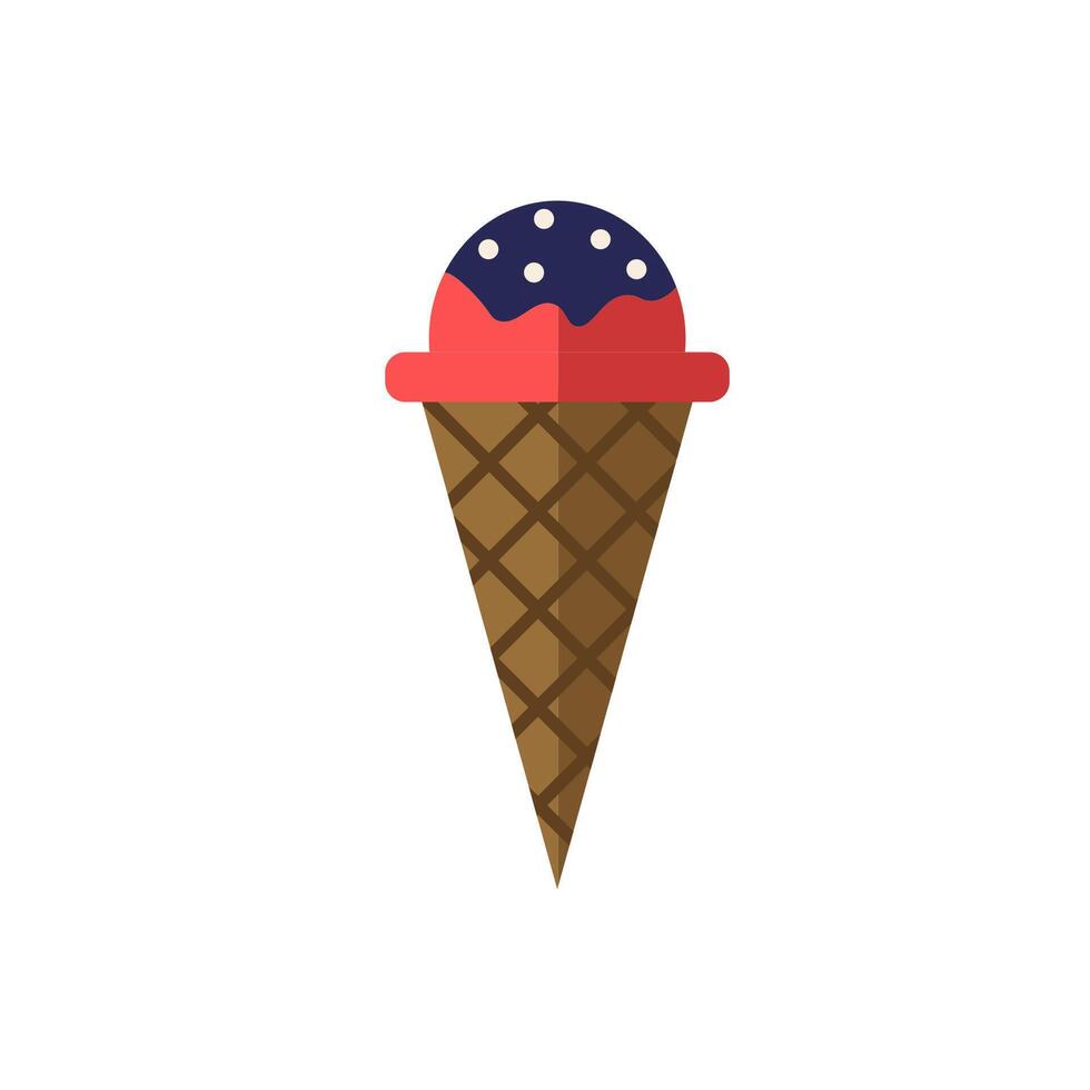 Ice Cream Cone flat icon. Color simple element from summer tourism collection. Creative Ice Cream Cone icon for web design, templates, infographics and more vector