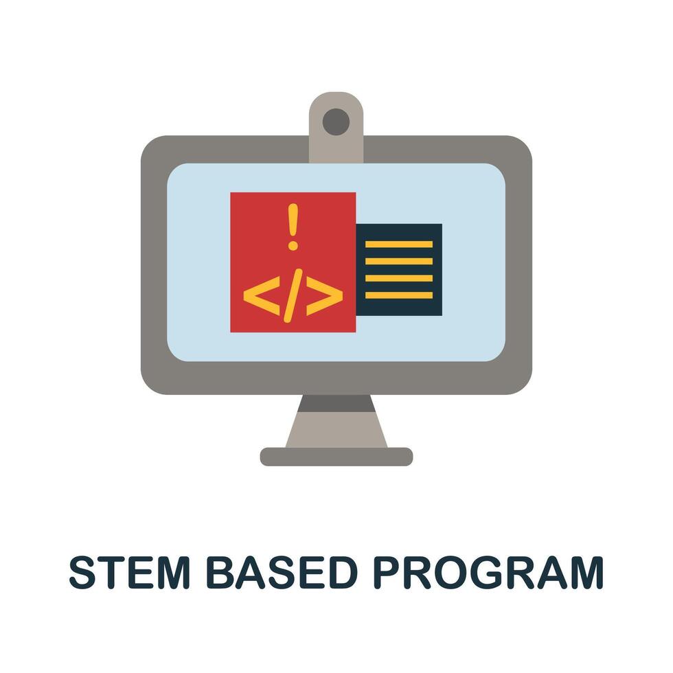 Stem Based Program flat icon. Color simple element from stem education collection. Creative Stem Based Program icon for web design, templates, infographics and more vector