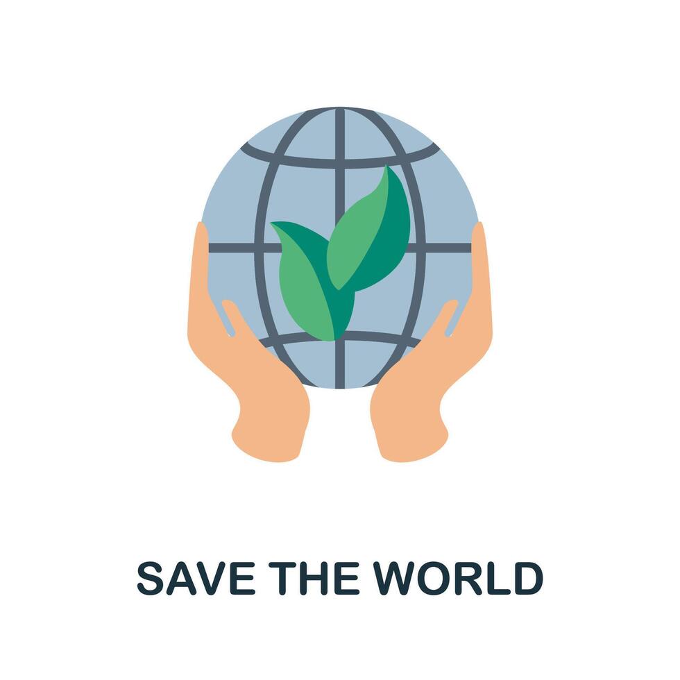 Save The World icon. Simple element from save the world collection. Creative Save The World icon for web design, templates, infographics and more vector