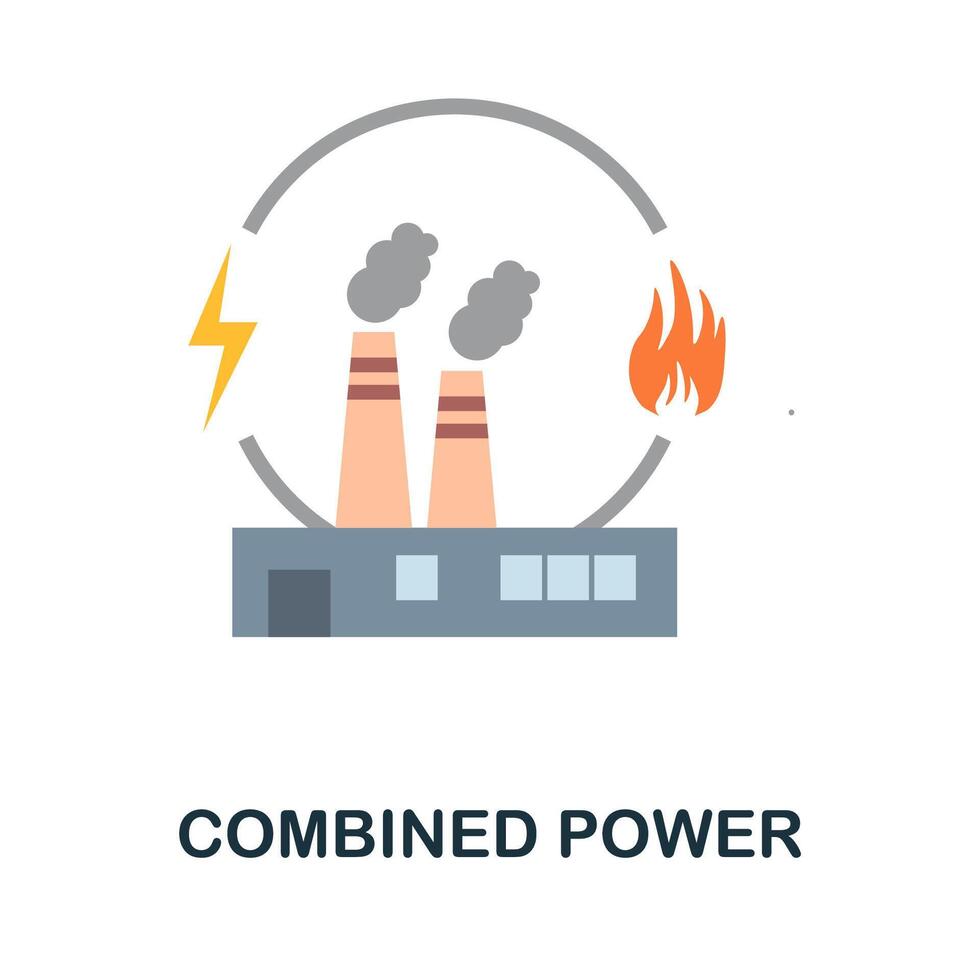 Combined Power flat icon. Simple element from save the world collection. Creative Combined Power icon for web design, templates, infographics and more vector