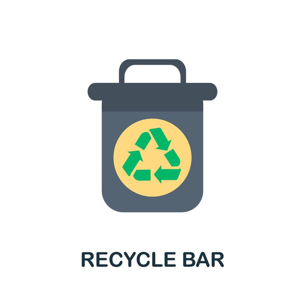Recycle Bar flat icon. Simple element from save the world collection. Creative Recycle Bar icon for web design, templates, infographics and more vector