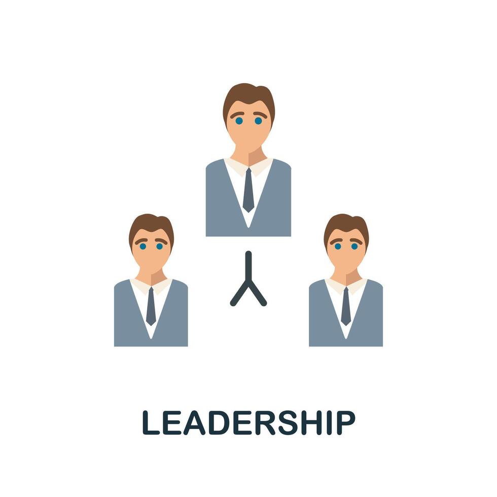 Leadership flat icon from reputation management collection. Simple line element Leadership symbol for templates, web design and infographics vector