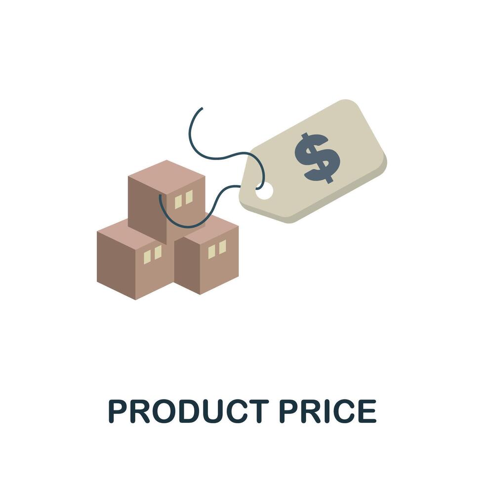 Product Price flat icon. Simple sign from procurement process collection. Creative Product Price icon illustration for web design, infographics and more vector
