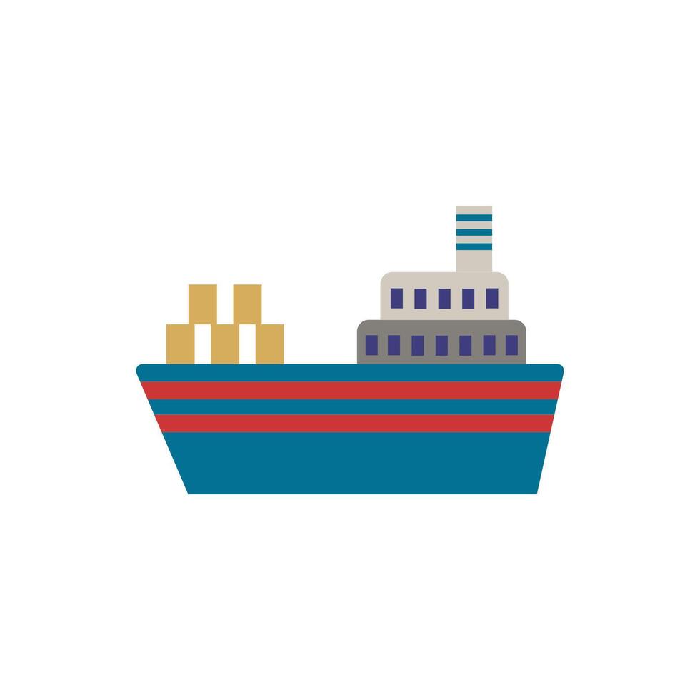 Barge icon. Simple element from port collection. Creative Barge icon for web design, templates, infographics and more vector