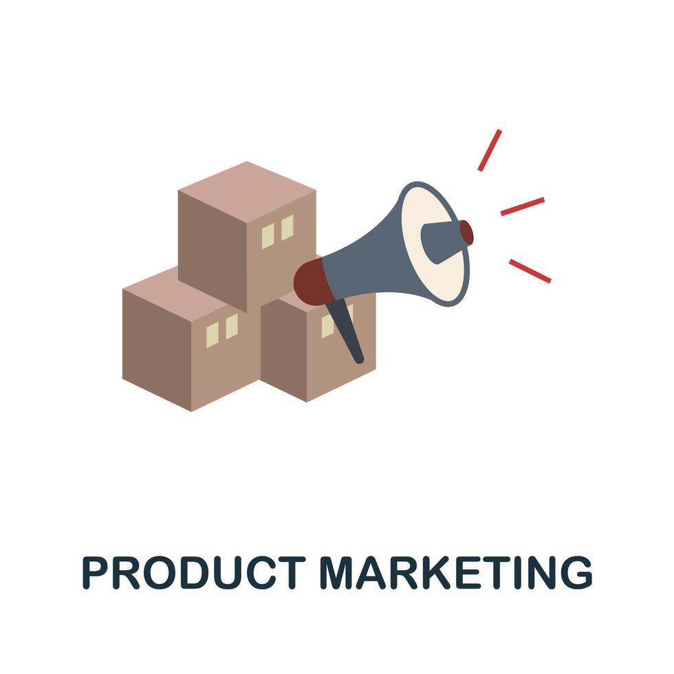 Product Marketing flat icon. Simple sign from procurement process collection. Creative Product Marketing icon illustration for web design, infographics and more vector
