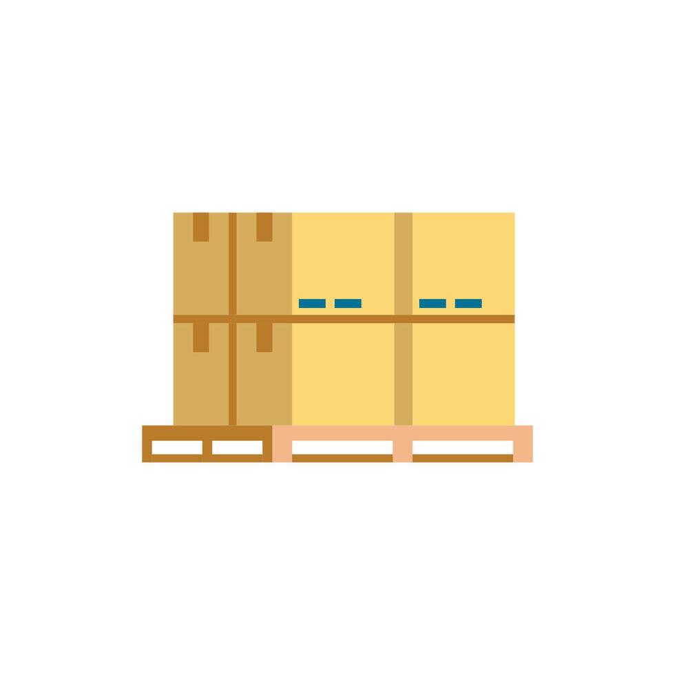 Pallet With Cargo icon. Monochrome simple Pallet With Cargo icon for templates, web design and infographics vector