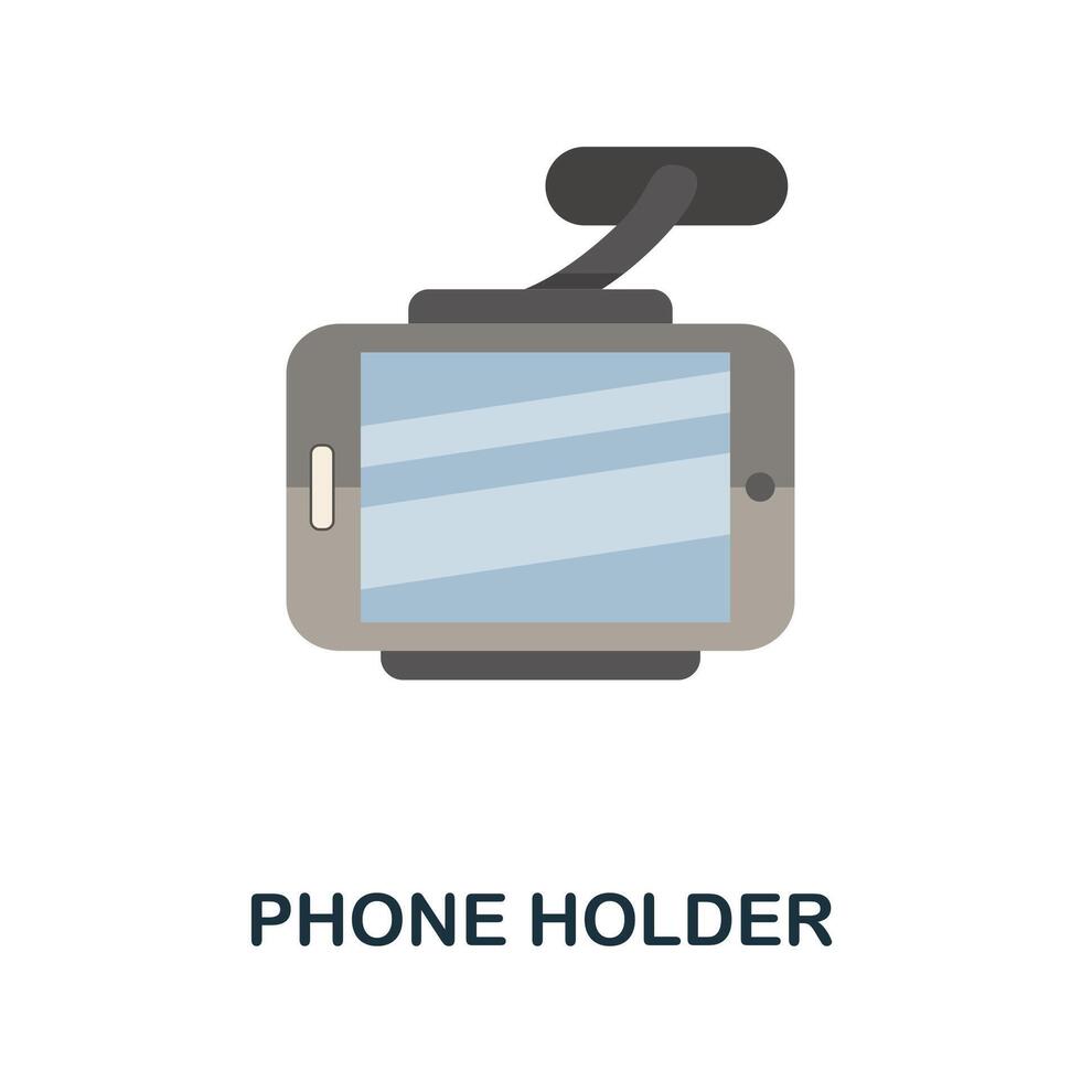 Phone Holder flat icon. Color simple element from phone accessories collection. Creative Phone Holder icon for web design, templates, infographics and more vector