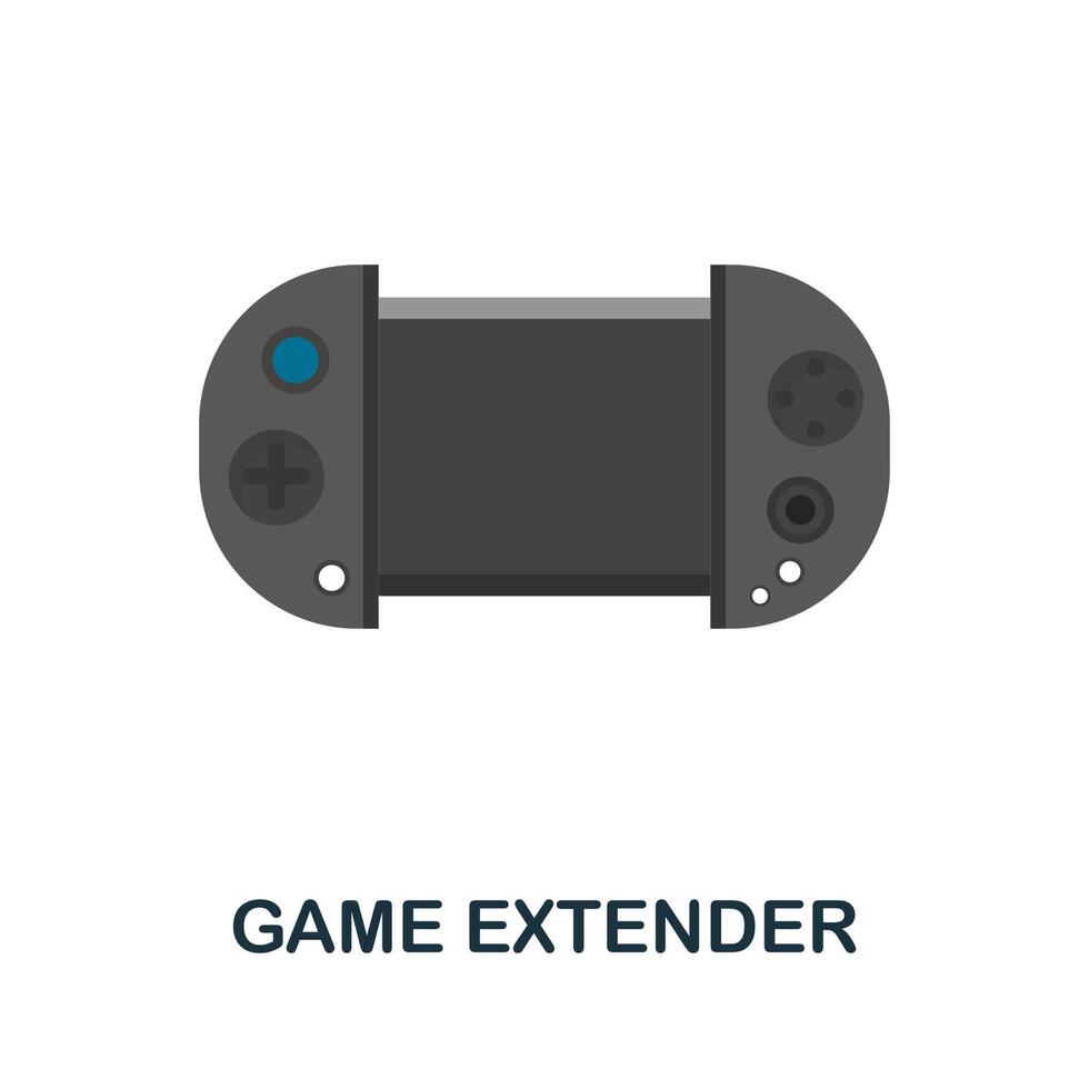 Game Extender flat icon. Color simple element from phone accessories collection. Creative Game Extender icon for web design, templates, infographics and more vector