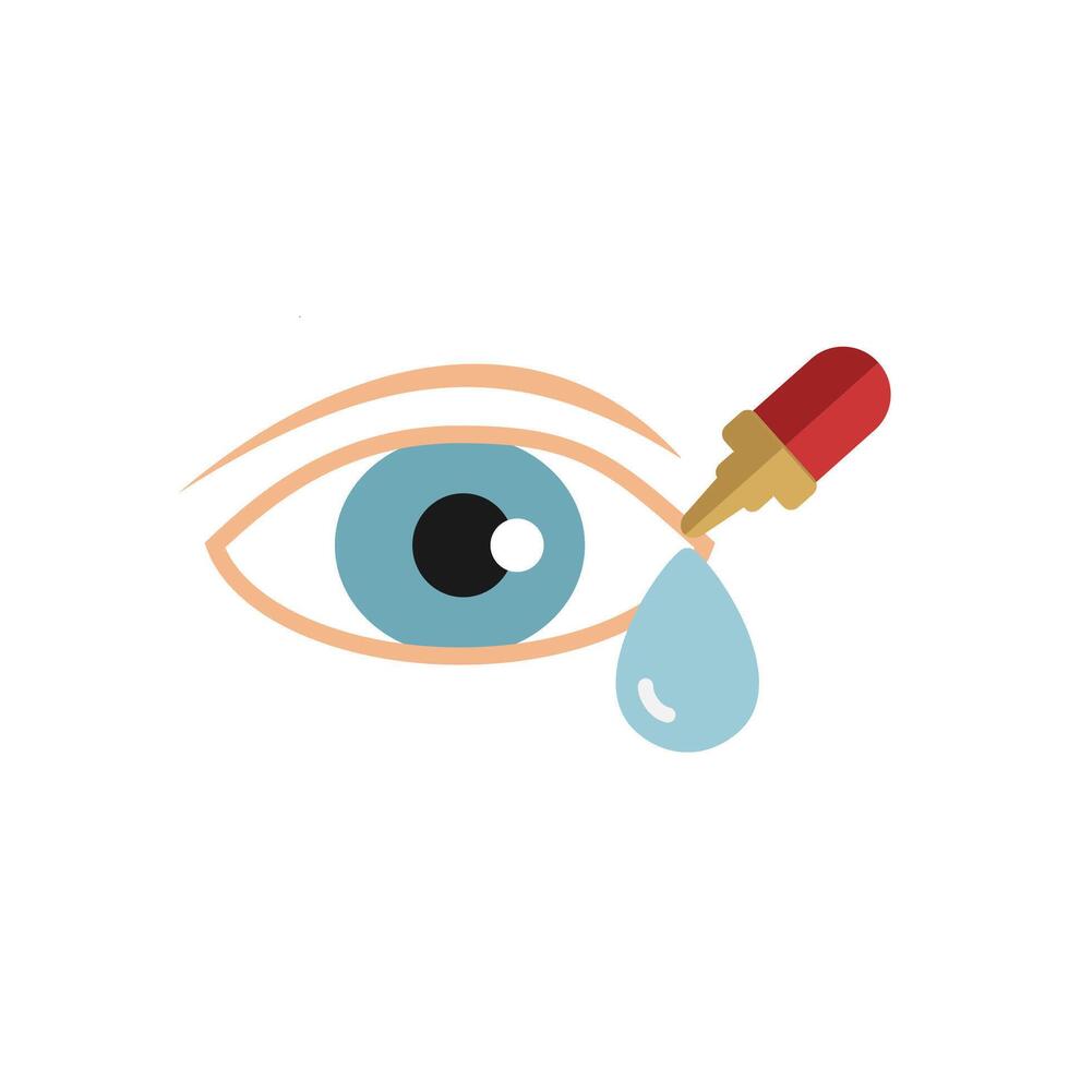 Eye Drops icon. Simple element from pharmacy collection. Creative Eye Drops icon for web design, templates, infographics and more vector