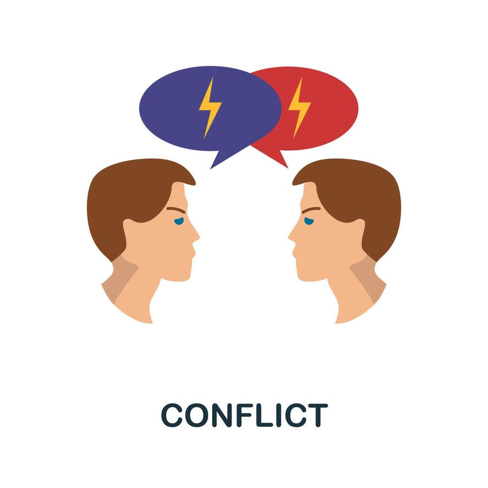 Conflict icon. Simple element from personality collection. Creative Conflict icon for web design, templates, infographics and more vector