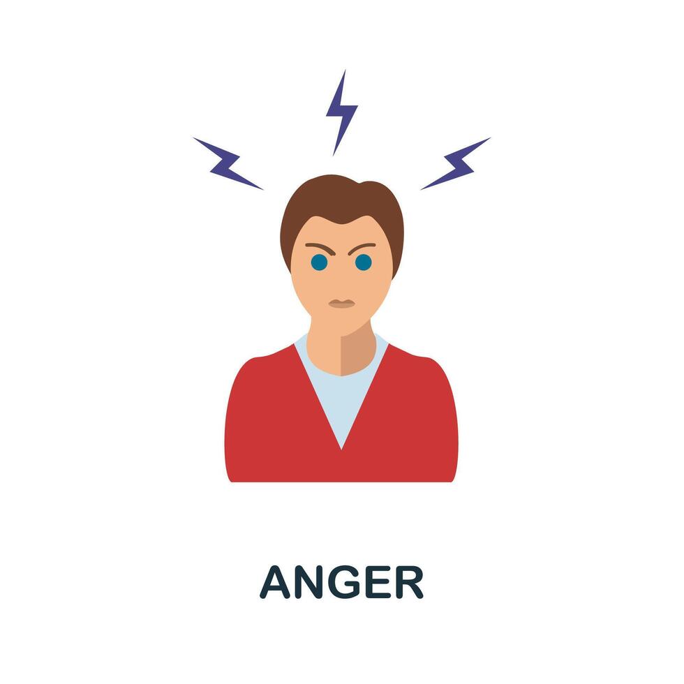 Anger icon. Simple element from personality collection. Creative Anger icon for web design, templates, infographics and more vector