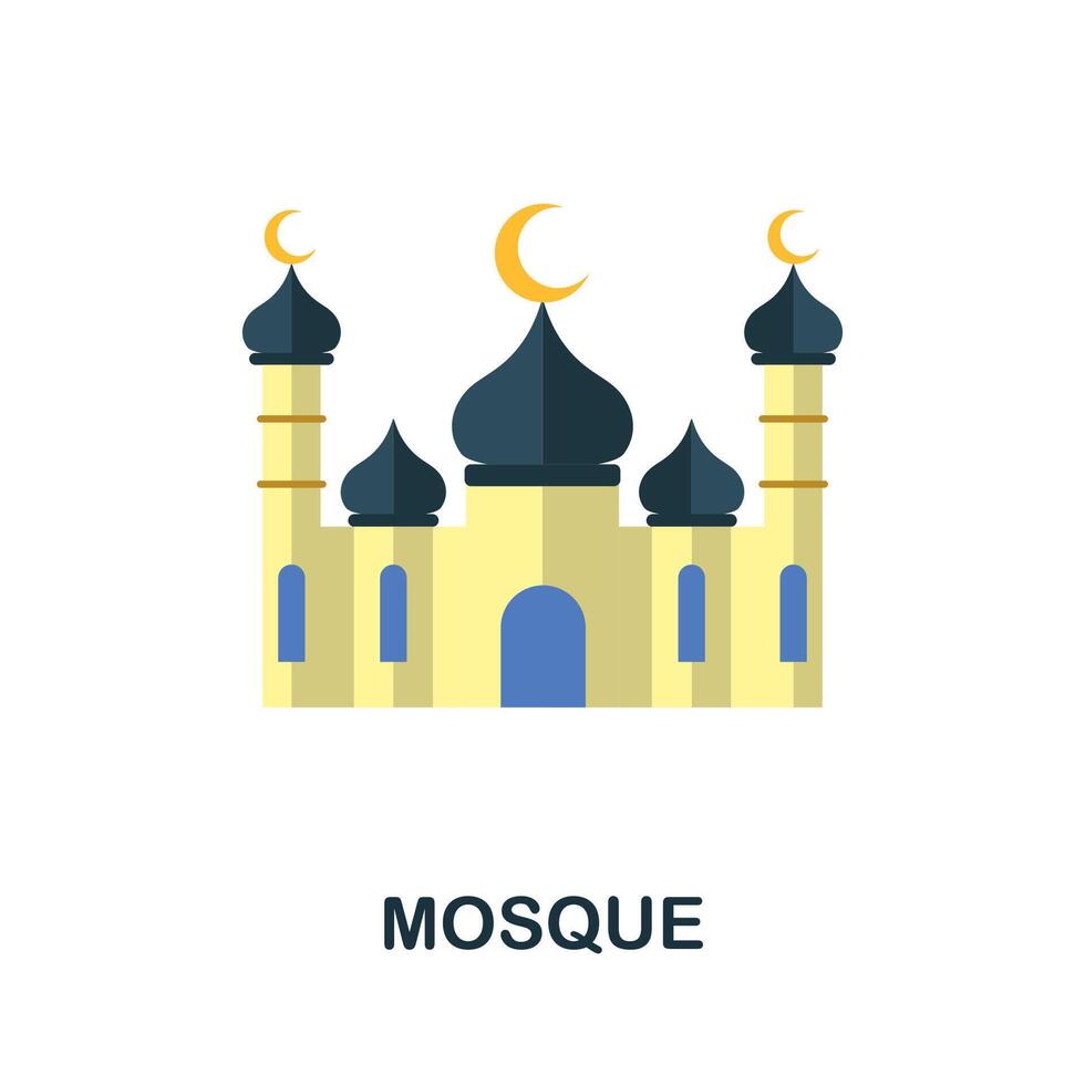 Mosque icon. Simple element from muslim collection. Creative Mosque icon for web design, templates, infographics and more vector