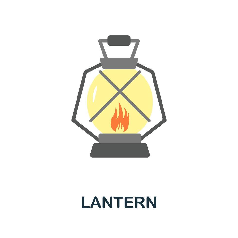 Lantern icon. Simple element from muslim collection. Creative Lantern icon for web design, templates, infographics and more vector