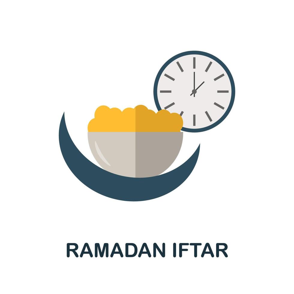 Ramadan Iftar icon. Simple element from muslim collection. Creative Ramadan Iftar icon for web design, templates, infographics and more vector