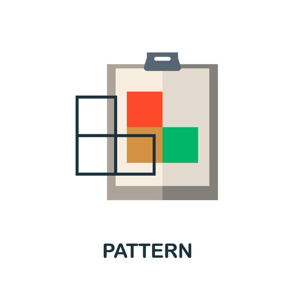 Pattern flat icon. Colored sign from machine learning collection. Creative Pattern icon illustration for web design, infographics and more vector