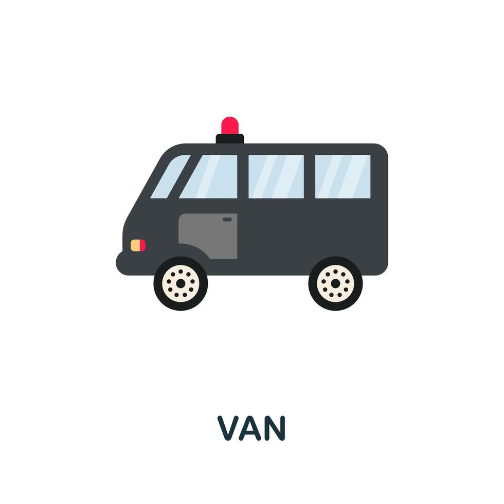 Van icon. Flat sign element from law collection. Creative Van icon for web design, templates, infographics and more vector