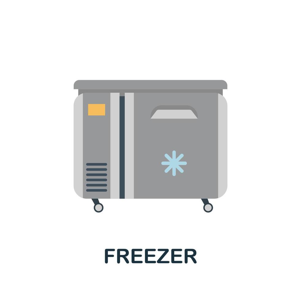 Freezer icon. Simple element from kitchen appliances collection. Creative Freezer icon for web design, templates, infographics and more vector