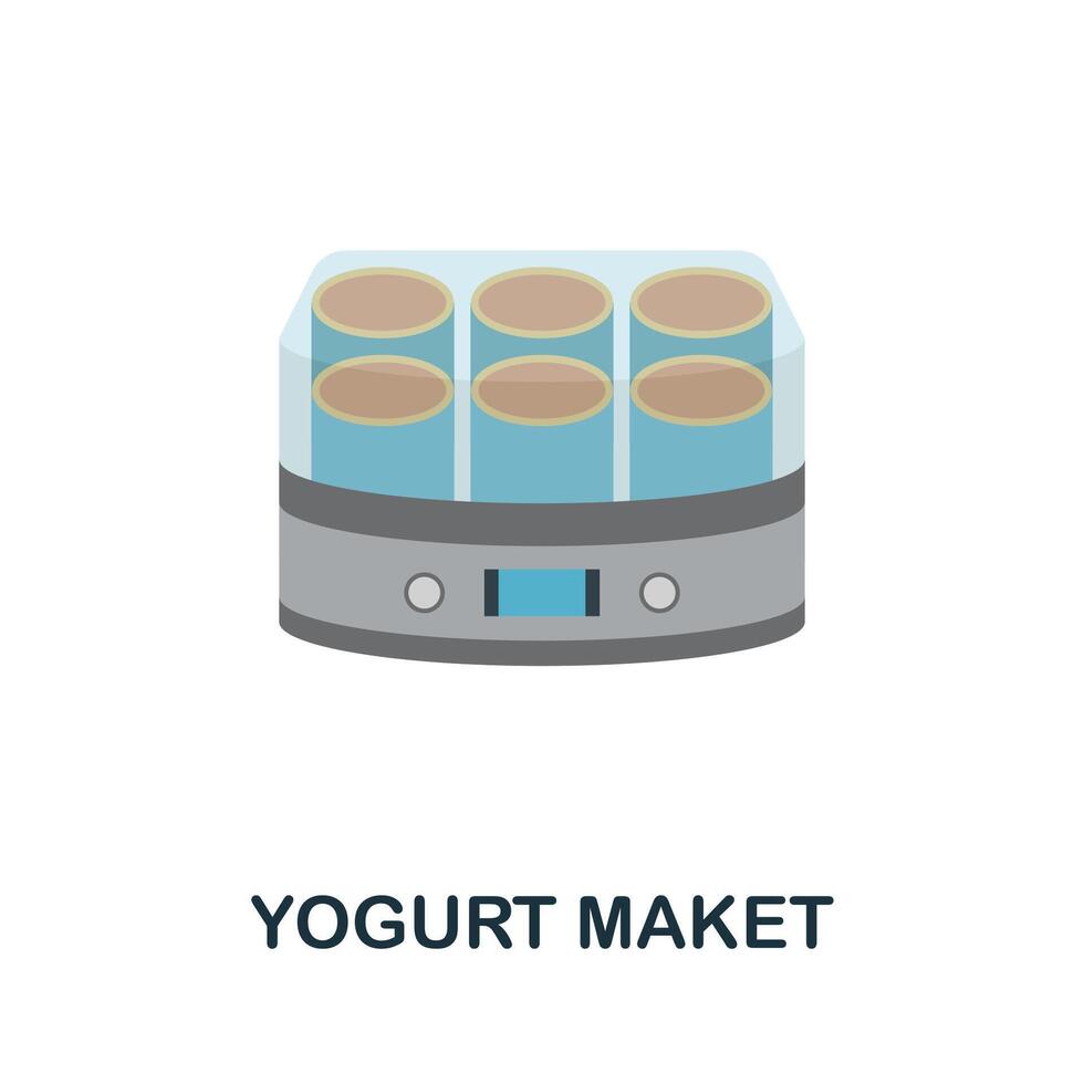 Yogurt Maket icon. Simple element from kitchen appliances collection. Creative Yogurt Maket icon for web design, templates, infographics and more vector