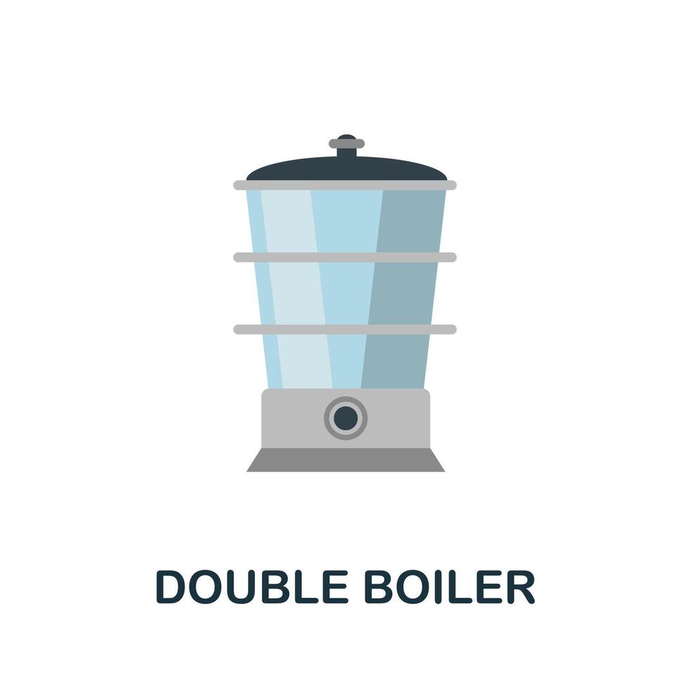 Double Boiler icon. Simple element from kitchen appliances collection. Creative Double Boiler icon for web design, templates, infographics and more vector