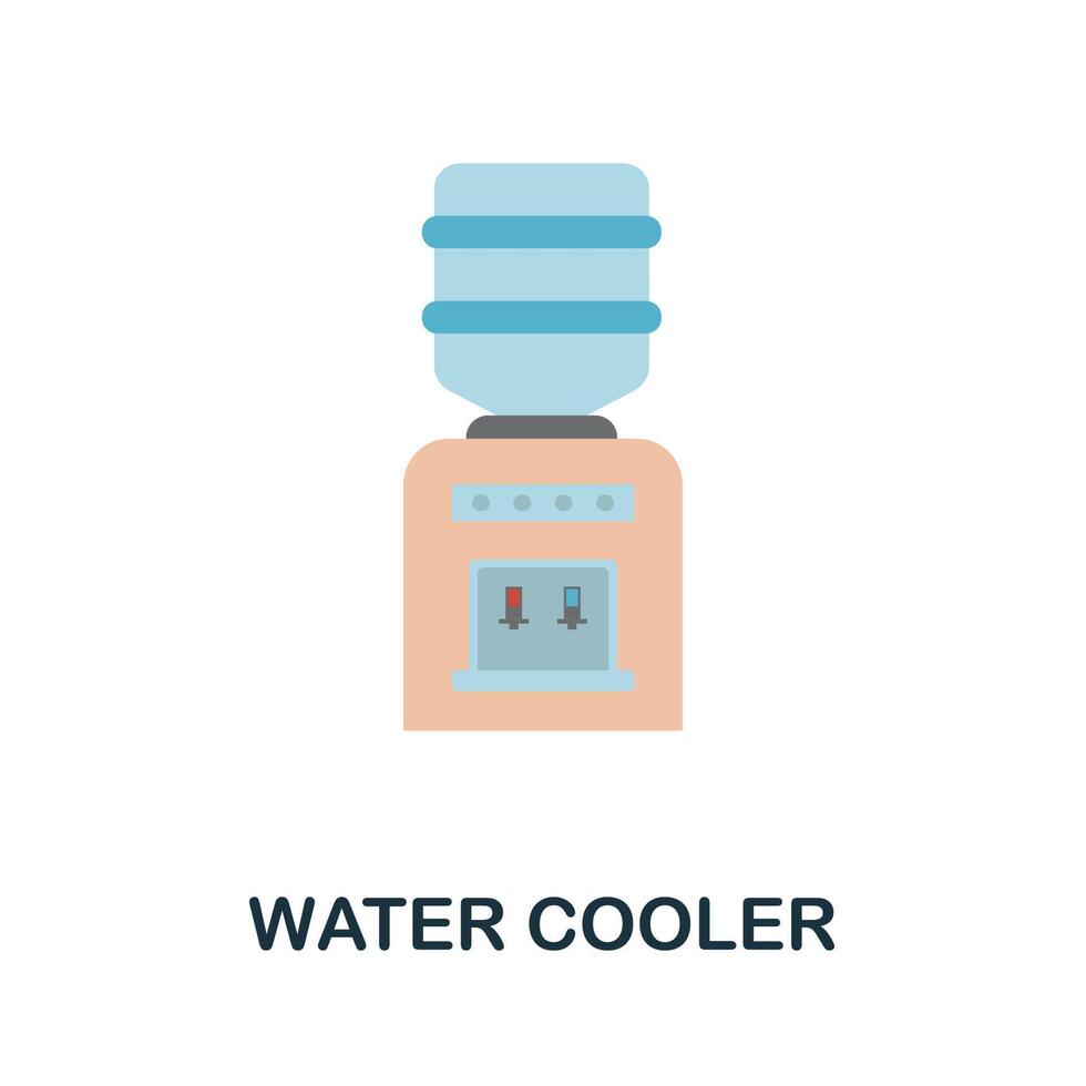 Water Cooler icon. Simple element from kitchen appliances collection. Creative Water Cooler icon for web design, templates, infographics and more vector
