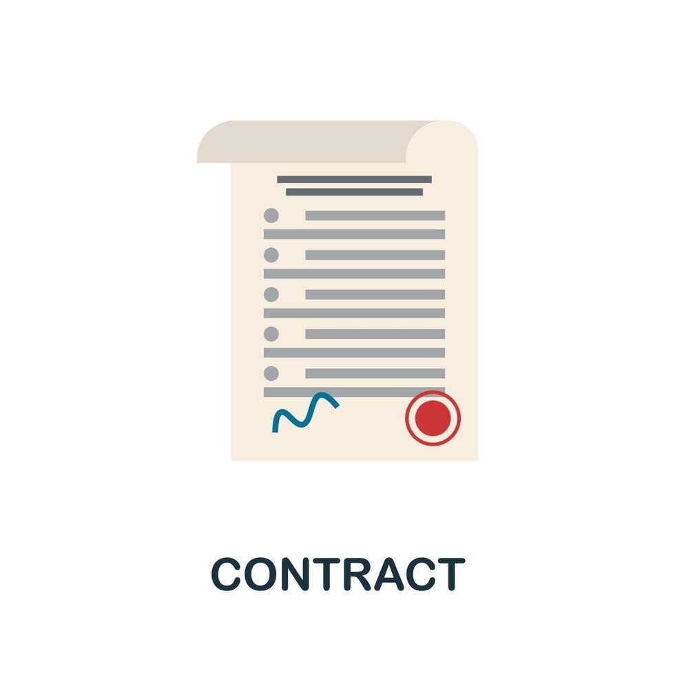 Contract icon. Simple element from human resources collection. Creative Contract icon for web design, templates, infographics and more vector