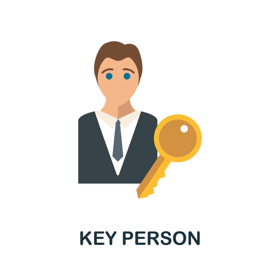 Key Person icon. Simple element from human resources collection. Creative Key Person icon for web design, templates, infographics and more vector